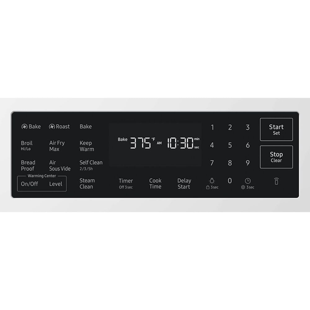 Samsung Bespoke 6.3 Cu. Ft. Smart Slide-In Electric Range with True Convection in White Glass, , large