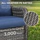 Sunwell Garden 6-PiecePatio Conversation Set with Gray in Blue, , large