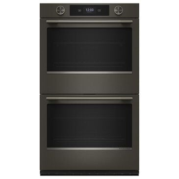 KitchenAid 30" Smart Double Wall Oven with Assisted Cook Cycles in Black Ore, , large
