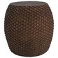 Hearth and Haven Outdoor Faux Rattan Side Table with Basket Weave Pattern in Brown, , large