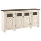 Ashley Bolanburg Extra Large 74" TV Stand in Antique White and Weathered Oak Top, , large