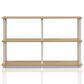 HOMLUX Turn-N-Tube 3-Tier Double Size Storage Display Rack in Beech and White, , large