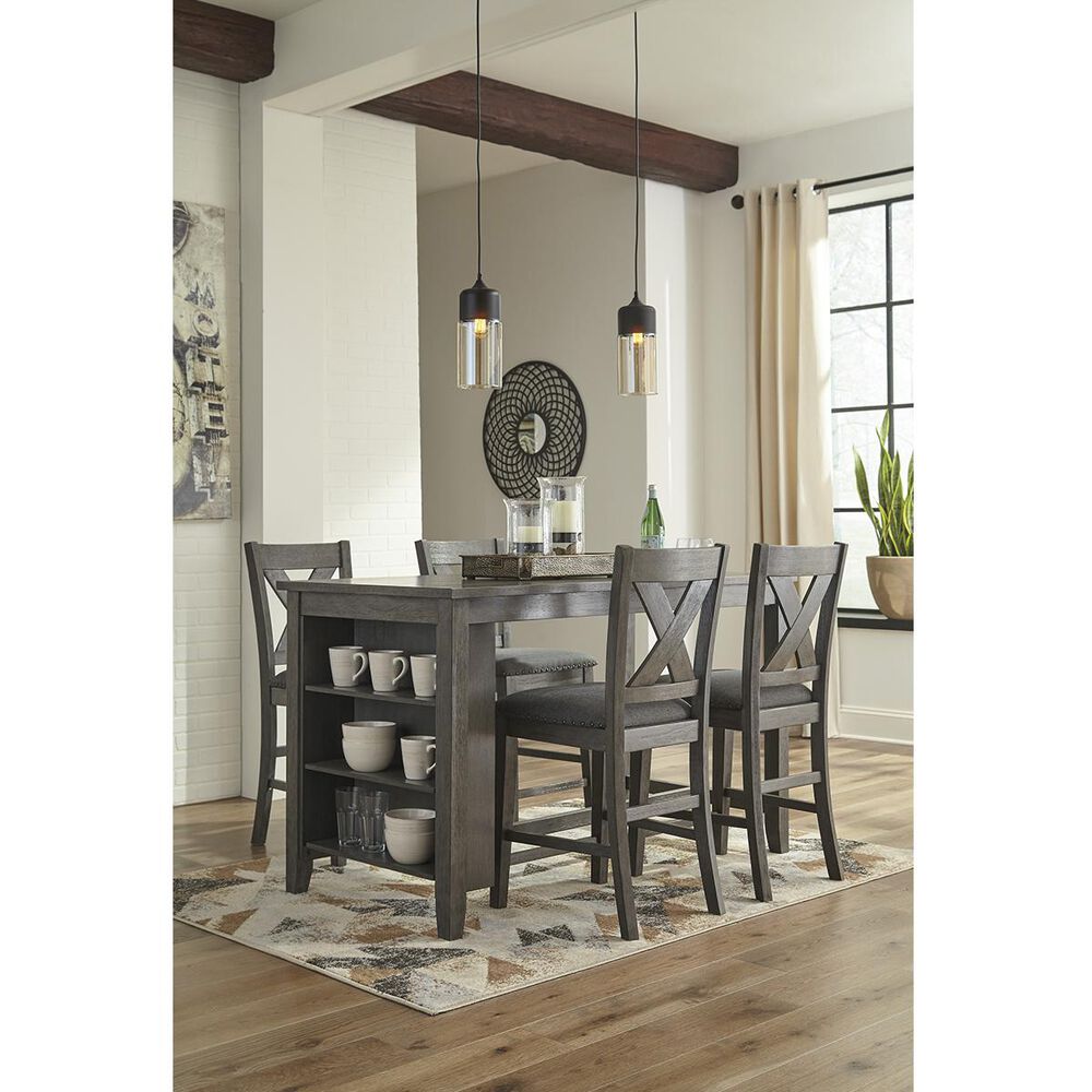 Ashley Caitbrook 24&quot; Counter Height Stool in Antiqued Gray Wash, , large