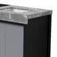 Lexora Home Zilara 84" Double Bathroom Vanity in Black and Grey with 11 cm Castle Grey Marble Top and Rectangular Sinks, , large