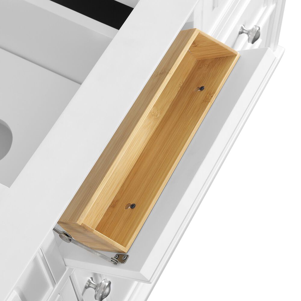 James Martin Vanities Lorelai 48&quot; Single Vanity in Bright White with 3 cm Arctic Fall Solid Surface Top, , large