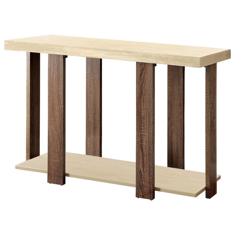 Furniture of America Kincaid Sofa Table in Light Oak, , large
