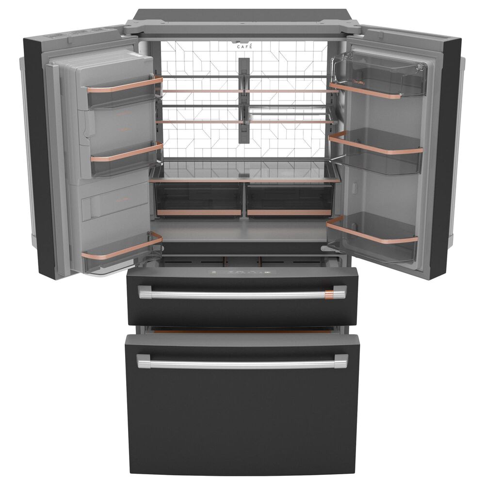 Cafe 22.3 Cu. Ft. 4-Door French Door Refrigerator in Matte Black, , large