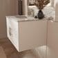 Lexora Home Geneva 30" Single Bathroom Vanity in Glossy White with 2 cm White Carrara Marble Top and Rectangular Sink, , large
