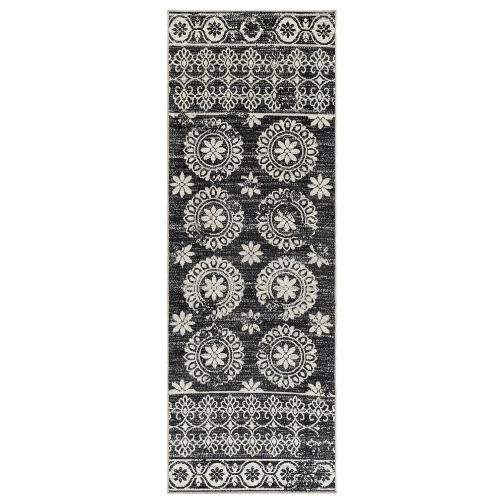 Surya Lavadora 2"7" x 7"3" Black, Gray and Light Gray Runner, , large