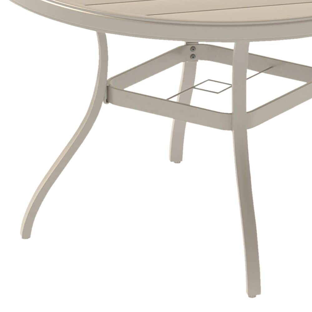 Hearth and Haven Outdoor 41" Round Dining Table with Umbrella Hole in Sandstone - Table Only, , large