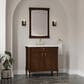 James Martin Kinnsden 26" Rectangular Mirror in Sable Oak, , large