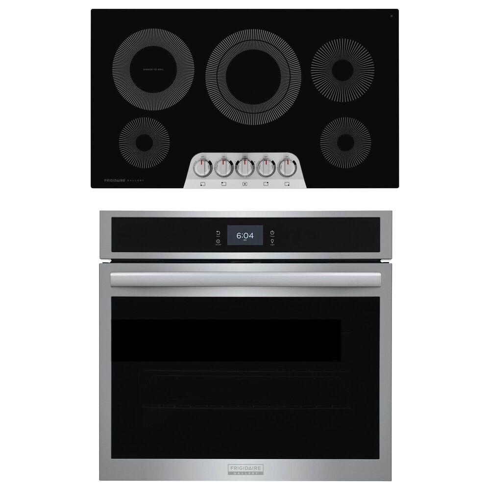 Frigidaire Gallery 2-Piece Kitchen Package with 30&quot; Single Electric Wall Oven and 36&quot; Electric Cooktop in Stainless Steel, , large