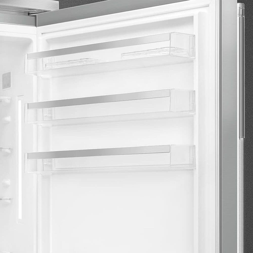 SMEG 16.28 Cu. Ft. Freestanding Bottom Freezer Refrigerator with Right Hinge in Stainless Steel, , large