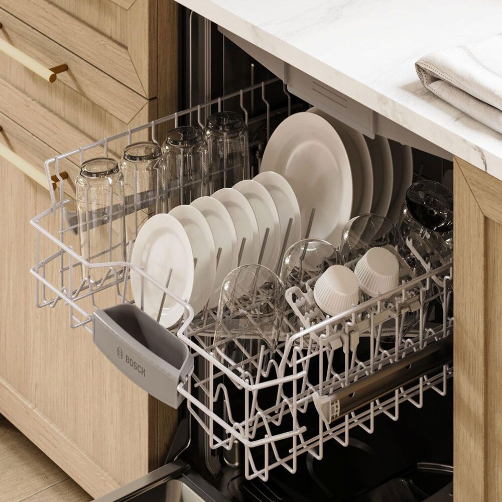 Bosch 300 Series 24&quot; Built-In Bar Handle Dishwasher with Anti-Fingerprint in Stainless Steel, , large