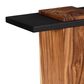 TimberHaus Slant Console Table in Natural and Black, , large