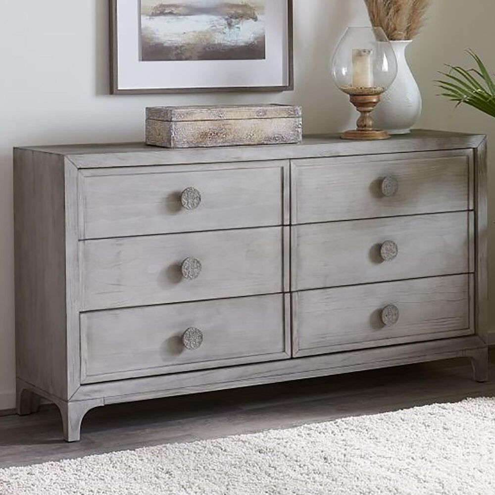 Urban Home Boho Chic 6 Drawer Dresser in Washed White, , large