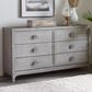 Urban Home Boho Chic 6 Drawer Dresser in Washed White, , large