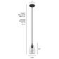 Hunter Dunshire 5.25" 1-Light Mini Pendant with Seeded Shade in Noble Bronze, , large
