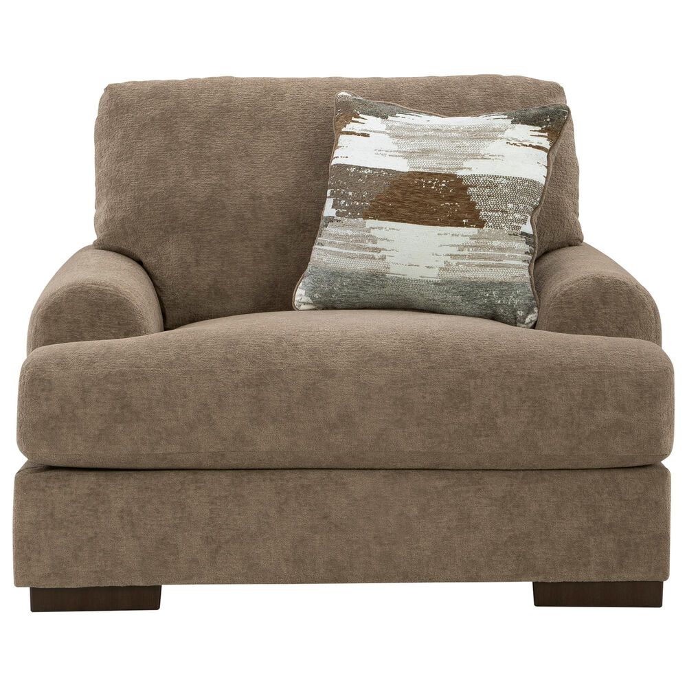 Ashley Jayne Park Chair and a Half with Ottoman in Pecan, , large