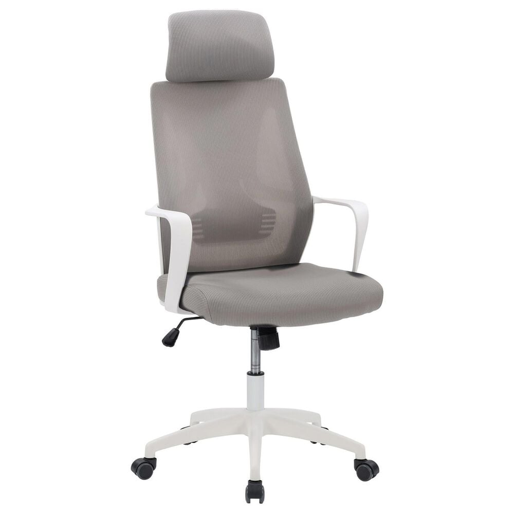 CorLiving Workspace Office Chair with White Frame in Grey, , large