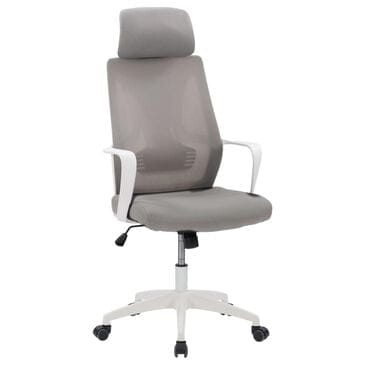 CorLiving Workspace Office Chair with White Frame in Grey, , large