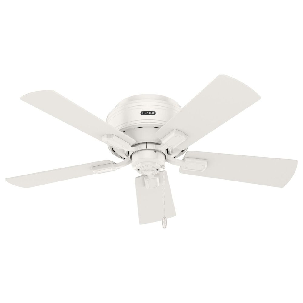 Hunter Crestfield Low Profile 42&quot; Ceiling Fan with Lights in Fresh White, , large