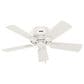Hunter Crestfield Low Profile 42" Ceiling Fan with Lights in Fresh White, , large