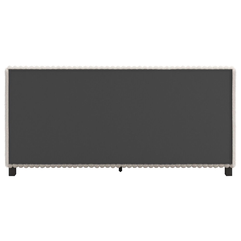 Ashley Zuraleus 4-Piece King Upholstered Platform Bedroom Set in Matte White, , large