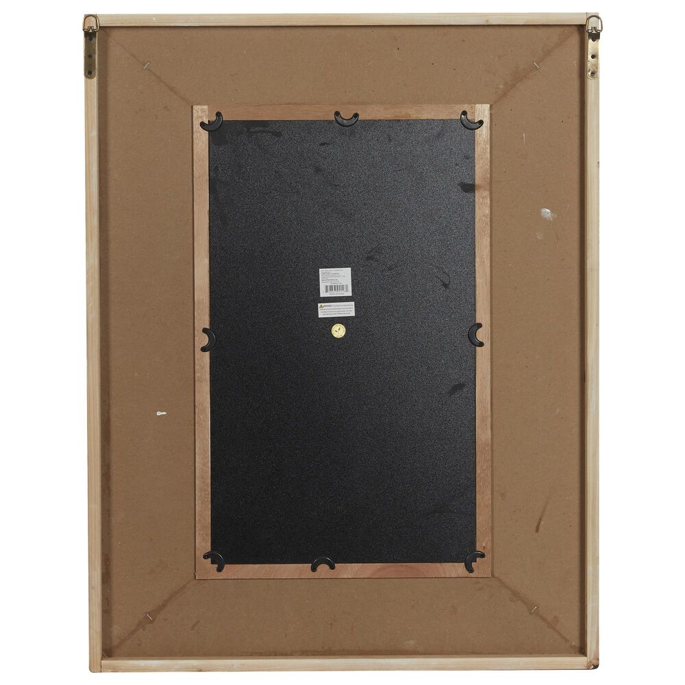 Maple and Jade 28&quot; x 36&quot; Wall Mirror in White and Brown, , large