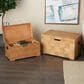 Maple and Jade 2-Piece Handmade Decorative Trunk Set in Brown, , large