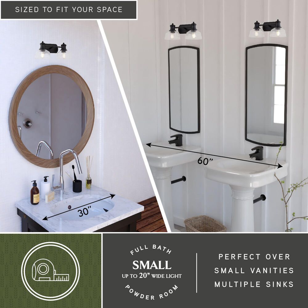Vaxcel Beloit 2-Light Bathroom Vanity in Matte Black, , large