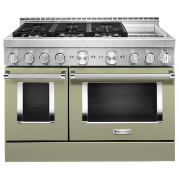 KitchenAid 6.3 Cu. Ft. Freestanding Gas Range with Griddle in Avocado Cream, , large