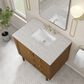 James Martin Laurent 36" Single Bathroom Vanity in Honey Oak with 3 cm Eternal Jasmine Pearl Silestone Top and Rectangular Sink, , large