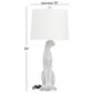 Maple and Jade Polystone Glam Table Lamp in White, , large