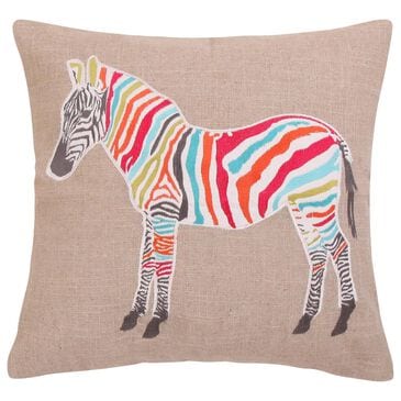 Levtex Mirage 20" x 20" Zebra Sparkle Burlap Throw Pillow in Teal, Green and Natural, , large