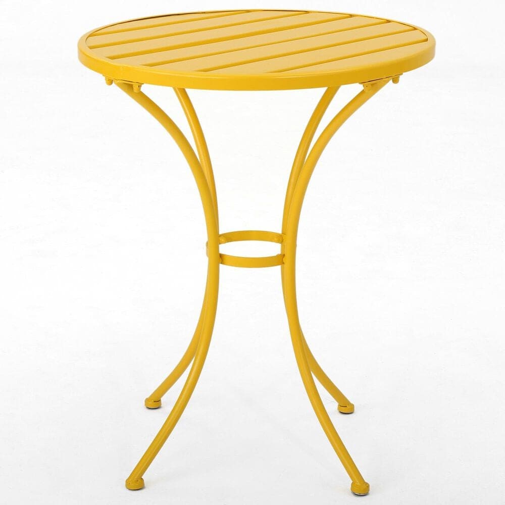 Hearth and Haven Colmar 3-Piece Outdoor Bistro Set in Yellow, , large