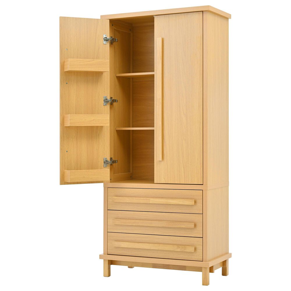 Hearth and Haven 70" Kitchen Pantry Cabinet in Natural, , large