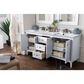James Martin Vanities Palisades 72" Double Bathroom Vanity in Bright White with 3 cm Carrara White Marble Top and Rectangular Sinks, , large