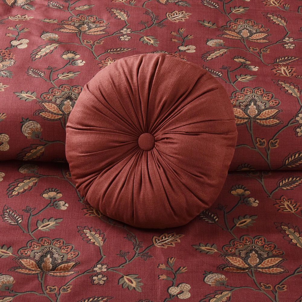 J. Queen New York Bari 15&quot; Round Throw Pillow in Red, , large