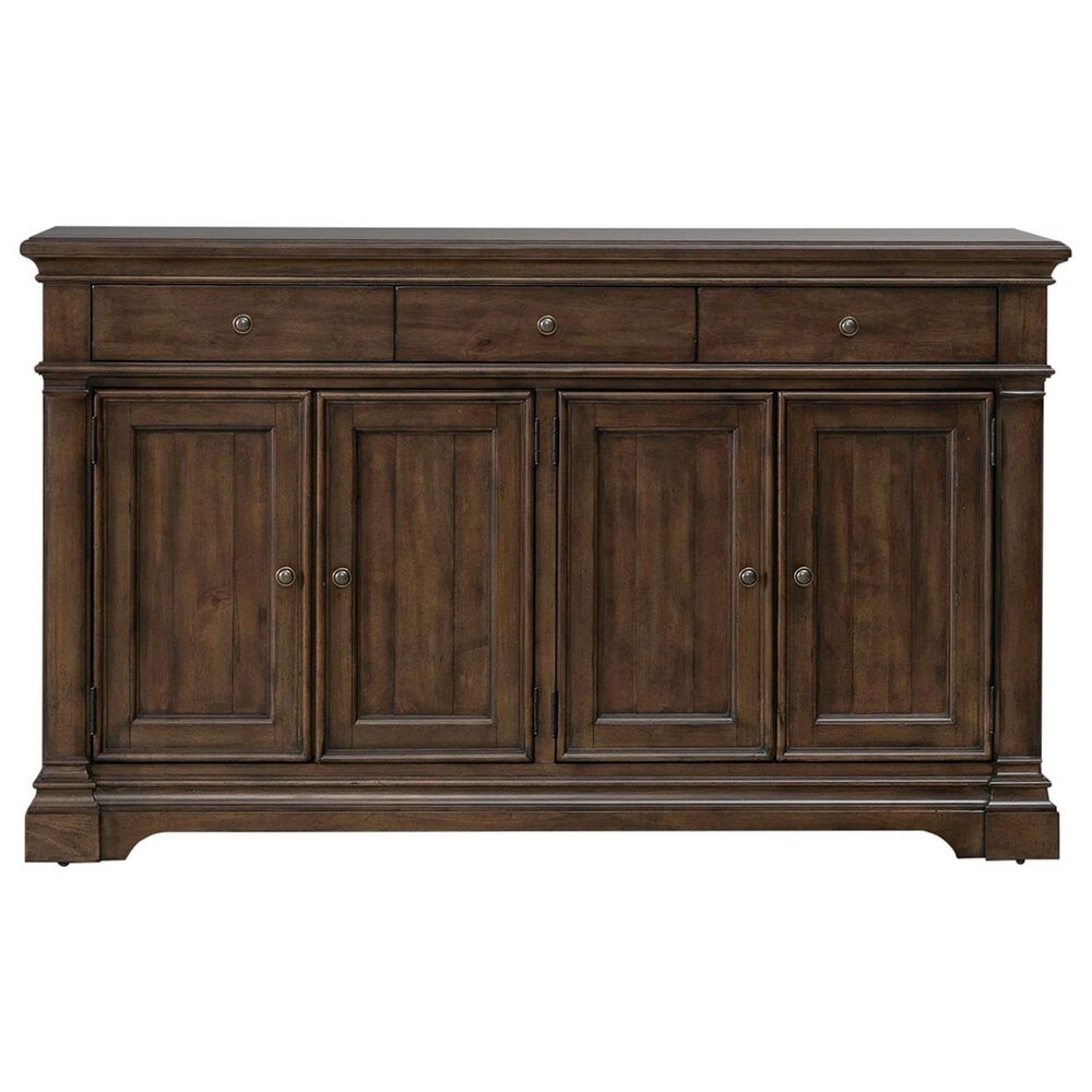 Belle Furnishings Buffet and Hutch in Dark Brown, , large