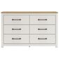 Ashley Linnocreek 3-Piece Twin Bedroom Set in White and Warm Brown, , large