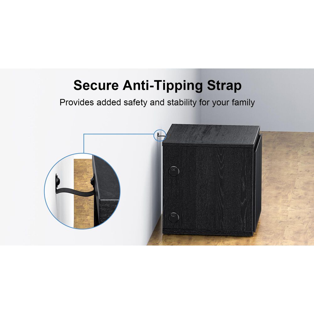 ErgoAV Modular Shelf Cabinet in Black, , large