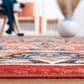 Safavieh Riviera 2"2" x 9" Black and Red Runner, , large