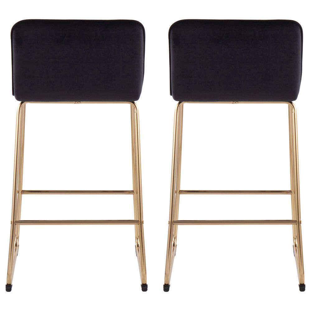 Lumisource Casper Counter Stool in Black/Gold &#40;Set of 2&#41;, , large