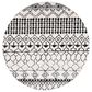 Safavieh Tulum  3" Round Ivory and Black Area Rug, , large