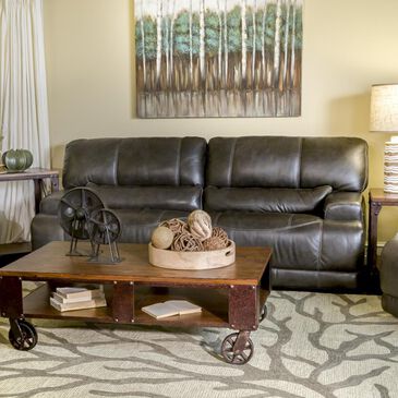 Sienna Designs Leather Power Reclining Sofa in Charcoal, , large