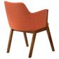 Armen Living Westmont and Renzo 5-Piece Dining Set with Orange Cushion in Walnut, , large