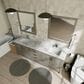 Lexora Home Jacques 80" Double Bathroom Vanity in Distressed Grey with 2 cm White Carrara Marble Top and Rectangular Sinks, , large