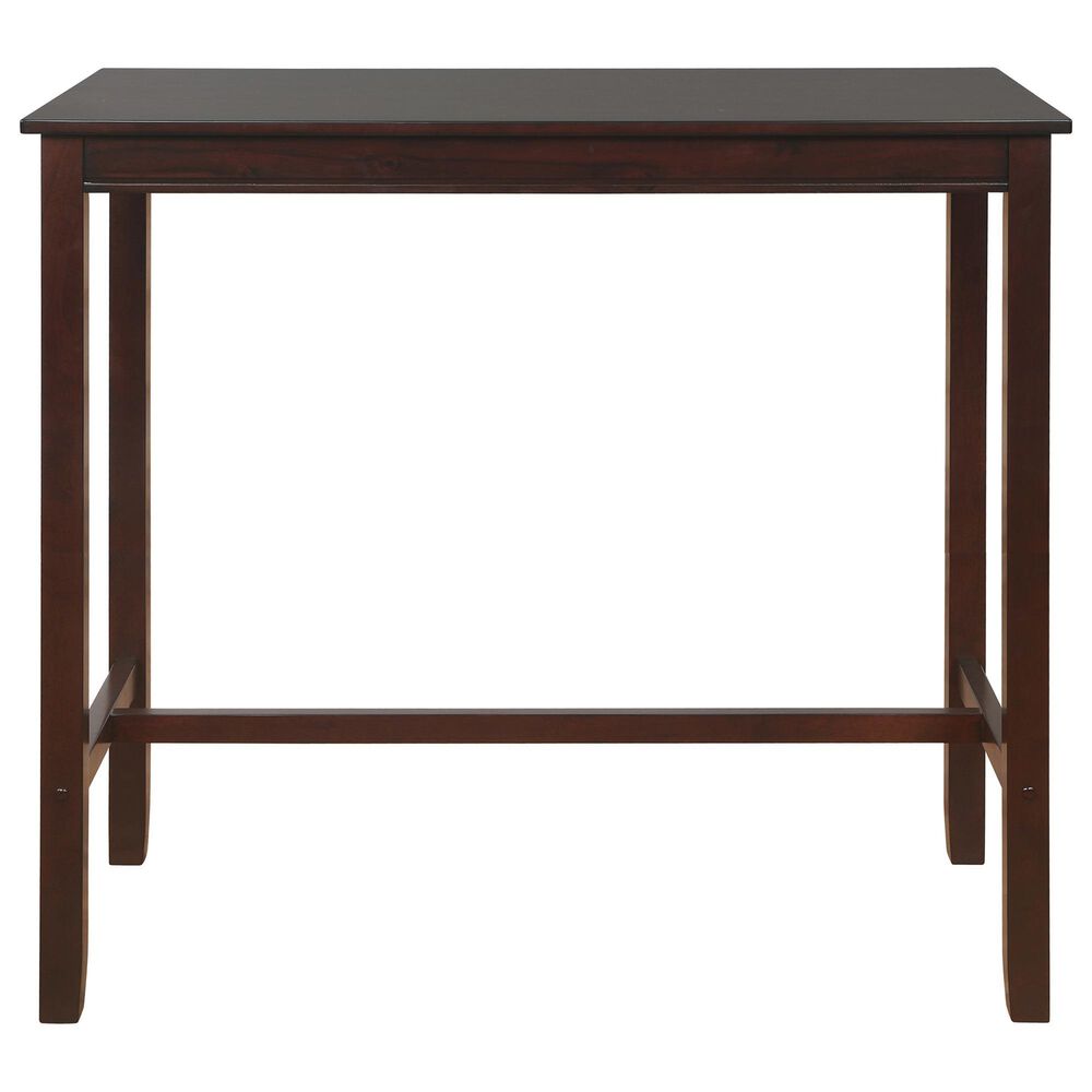 Linon Home Decor Claridge Bar Height Pub Table in Rich Brown - Table Only, , large