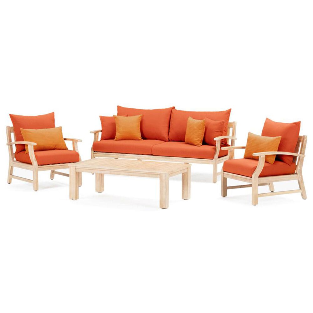 RST Brands Kooper 4-Piece Sunbrella Patio Sofa Set in Tikka Orange, , large